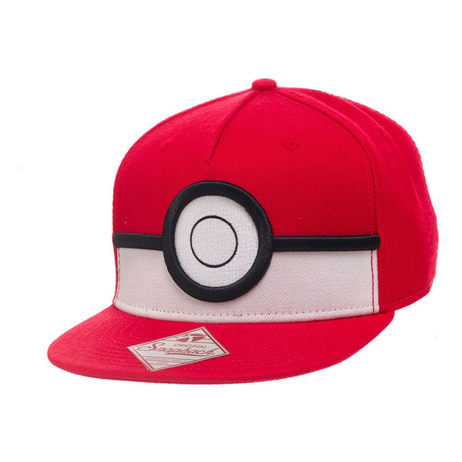 POKEMON 3D PokeBall Snapback Baseball Cap, One Size, Red (SB26GIPOK)