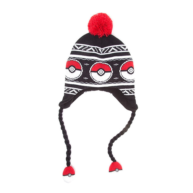 POKEMON Pokeball Laplander Earflap Beanie, One Size, Multi-Colour (KC1XJIPOK)