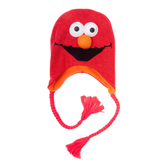 SESAME STREET 3D Elmo Laplander Earflap Beanie, Red (KC176709SES)