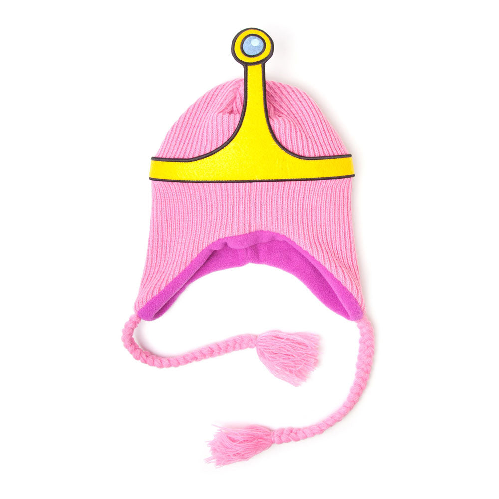 ADVENTURE TIME Princess Bubblegum Crown Laplander Earflap Beanie, One Size, Pink