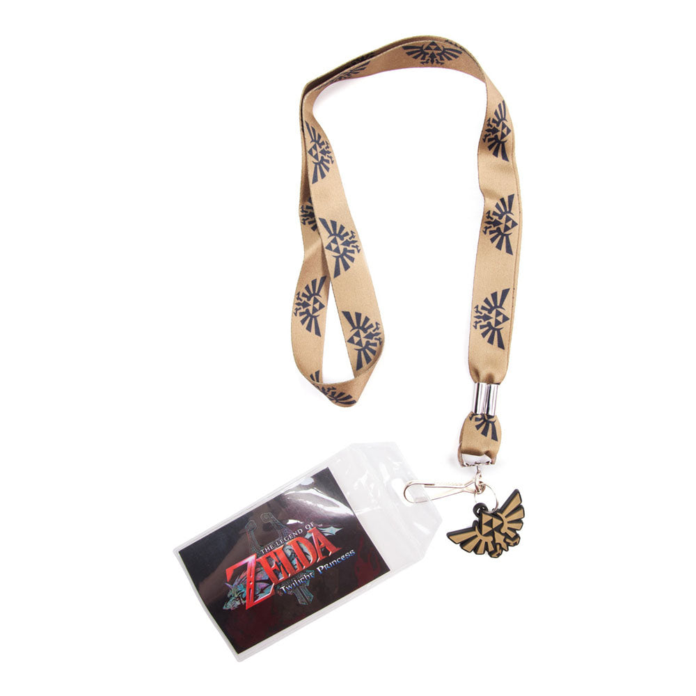 NINTENDO Legend of Zelda Twilight Princess Gold Royal Crest Lanyard, One Size, Gold/Black (JE178762NTN)