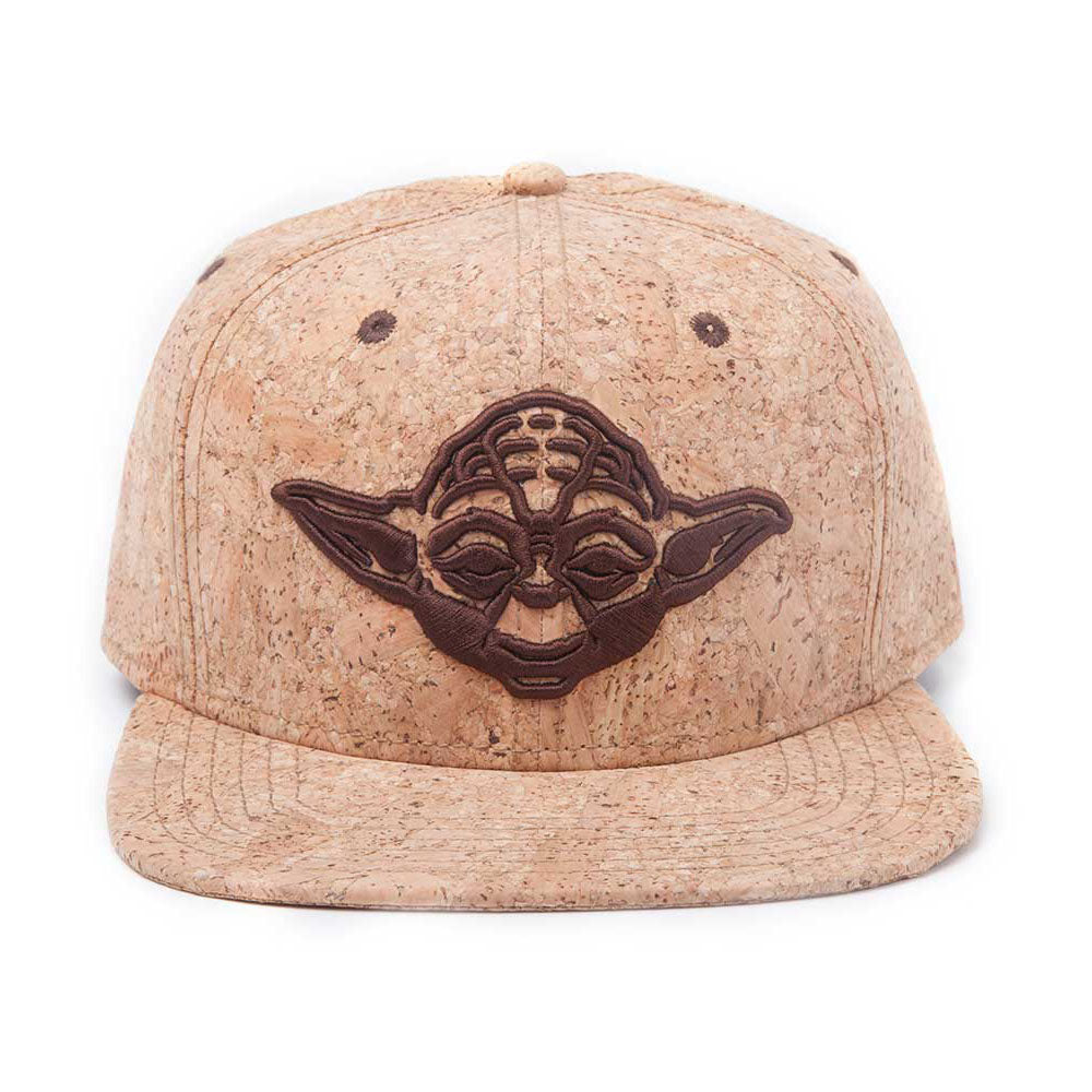 STAR WARS Embroidered Yoda Silhouette Snapback Baseball Cap, One Size, Tan/Cork