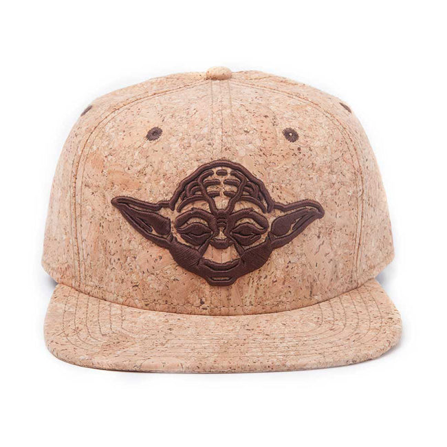 STAR WARS Embroidered Yoda Silhouette Snapback Baseball Cap, One Size, Tan/Cork