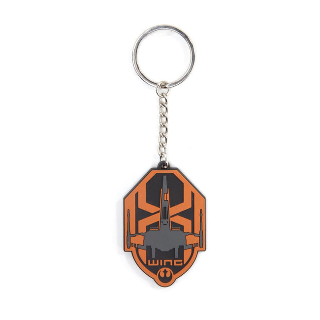 STAR WARS The Force Awakens X-Wing Logo Rubber Keychain, One Size, Multi-Colour