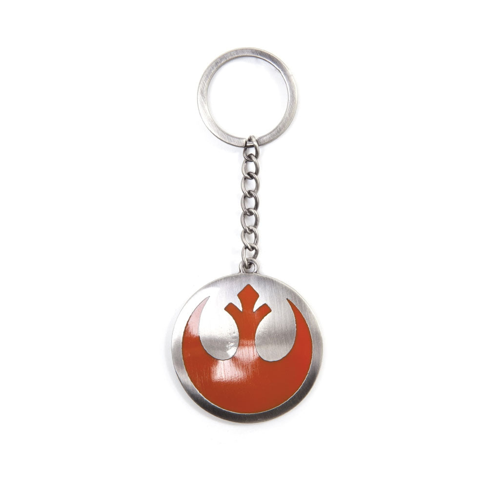 STAR WARS The Force Awakens Resistance Logo Metal Keychain, One Size, Metallic Silver/Orange
