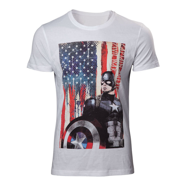 MARVEL COMICS Captain America: Civl War Stars and Stripes T-Shirt