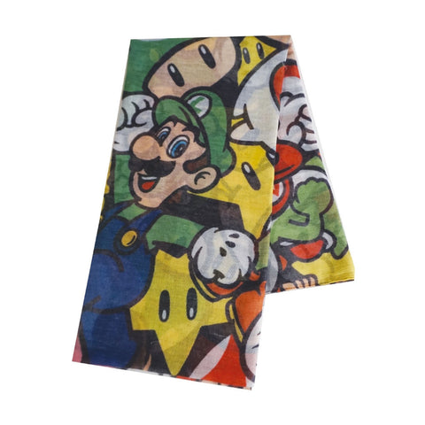 NINTENDO Legend of Zelda Woman's All-over Hylian Shield and Triforce Emblem Fashion Scarf, One Size, Multi-colour