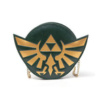 NINTENDO Legend of Zelda Golden Hylian Royal Crest Purse Wallet with Attached Chain, Female, Dark Green (GW140126ZEL)