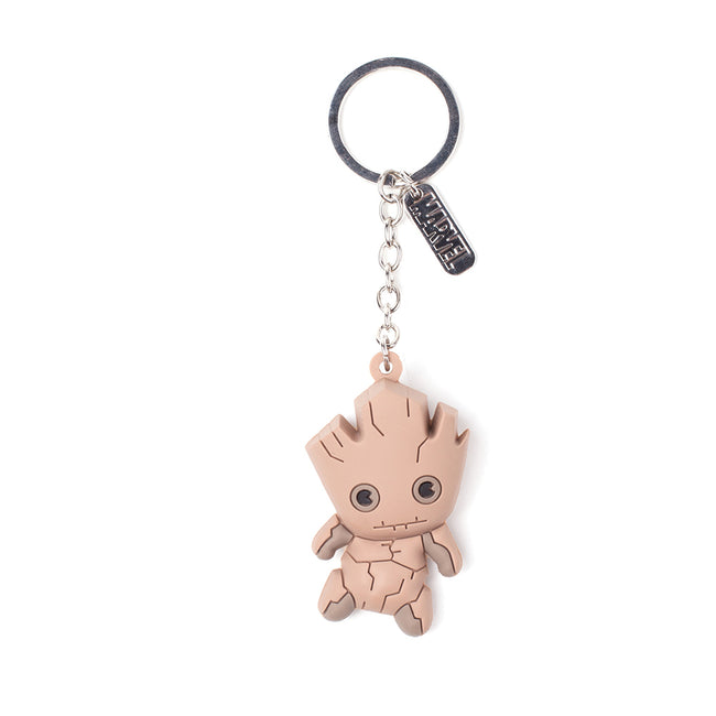 MARVEL COMICS Guardians of the Galaxy Vol.2 Groot Character 3D Pendant Rubber Keychain, One Size, Multi-colour (KE020307GOG)