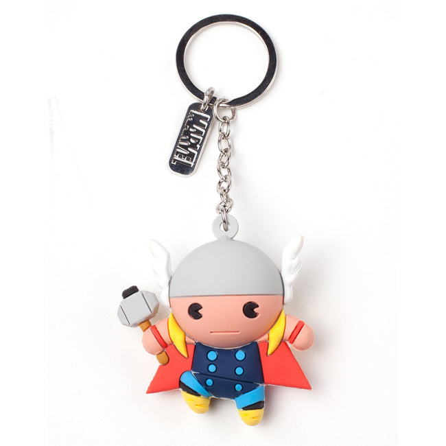 MARVEL COMICS Thor Character 3D Pendant Rubber Keychain, One Size, Multi-colour (KE020305MAR)