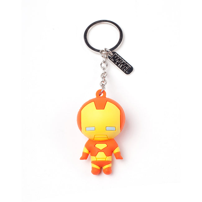 MARVEL COMICS Iron Man Character 3D Pendant Rubber Keychain, One Size, Multi-colour (KE020303MAR)