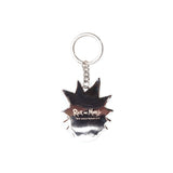 RICK AND MORTY Rick Big Face Pendant Metal Keychain, Blue/Grey (KE081213RMT)
