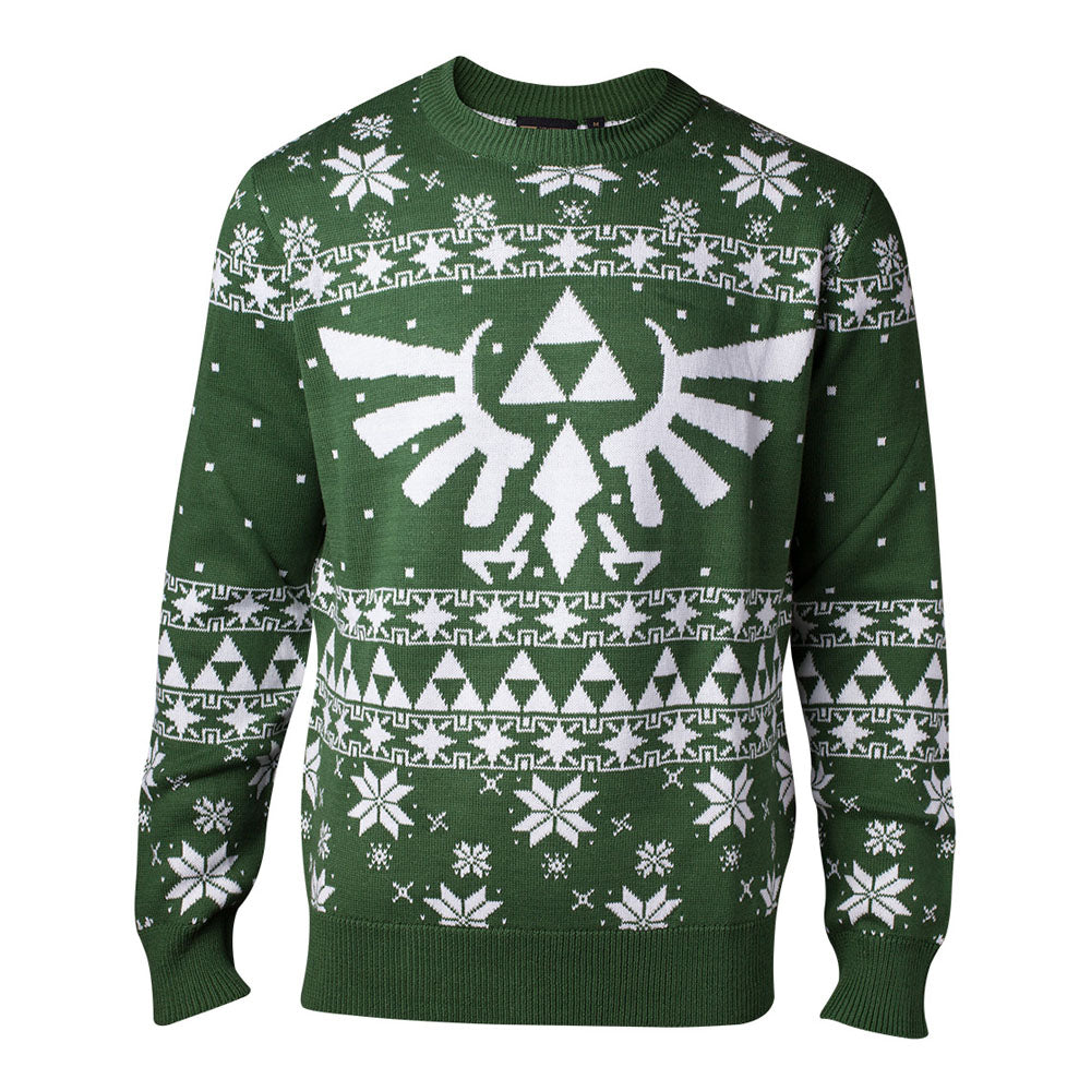 NINTENDO Legend of Zelda Knitted Royal Crest Christmas Sweater