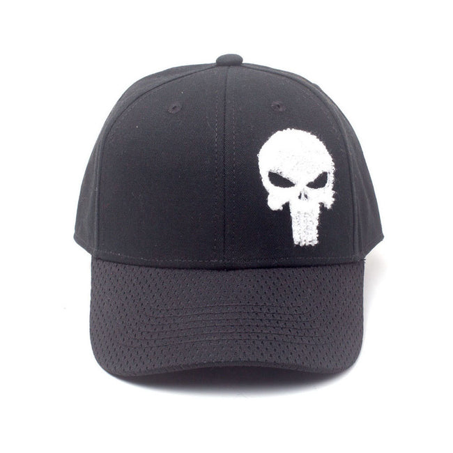 MARVEL COMICS The Punisher Varsity Adjustable Cap, Black (BA020282PUN)