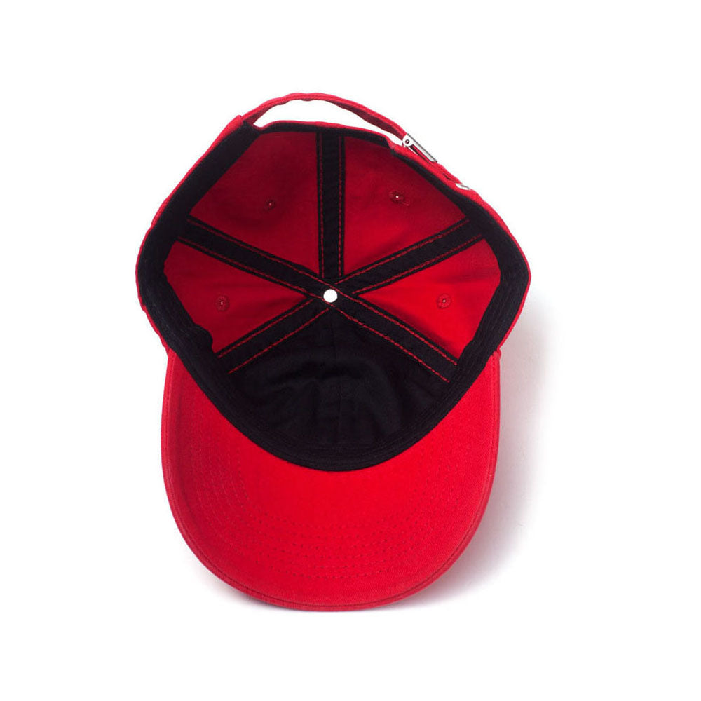 Deadpool Embroidered Eyes Stone Washed Denim Cap