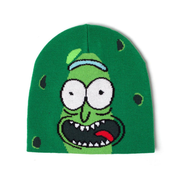 RICK AND MORTY Pickle Rick Face Cuffless Beanie, Green (KC853334RMT)