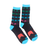 SPACE INVADERS Neon Colours Crew Socks