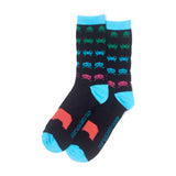 SPACE INVADERS Neon Colours Crew Socks