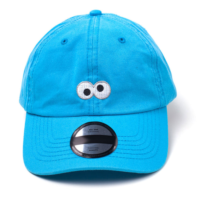 SESAME STREET Cookie Monster Embroidered Eyes Dad Cap, Blue (BA422022SES)