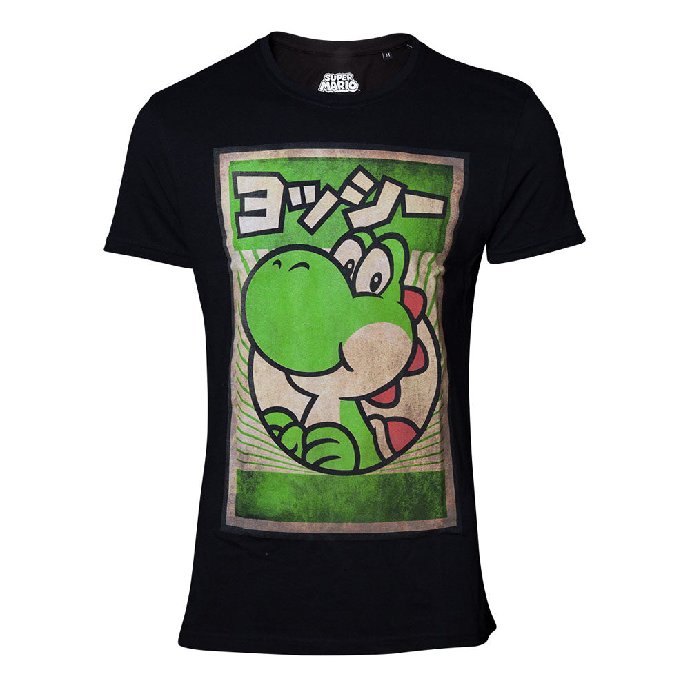 NINTENDO Super Mario Bros. Yoshi Propaganda Poster Print T-Shirt, Male
