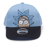RICK AND MORTY Rick Chenille Embroidered Curved Bill Cap, Blue/Black (BA513854RMT)
