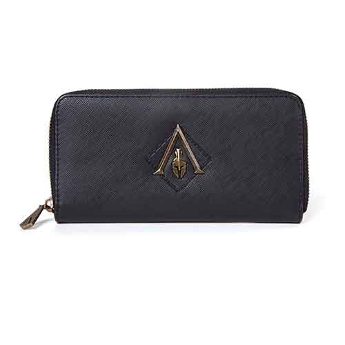ASSASSIN'S CREED Odyssey Metal Logo Badge Premium Ladies Wallet Purse with All-round Zip