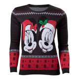 DISNEY Mickey Mouse Mickey & Minnie Christmas Knitted Sweater