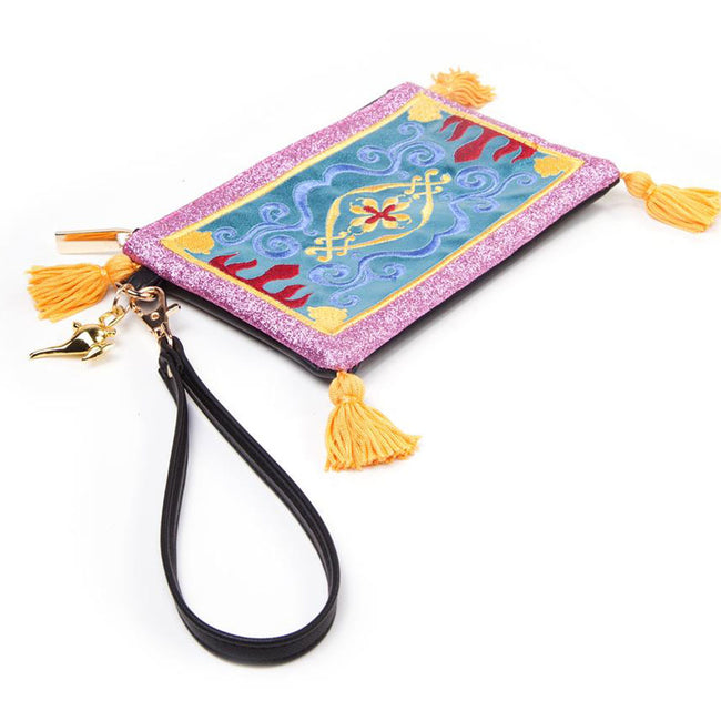 DISNEY Aladdin Magic Carpet Pouch Wallet, Female, Pink/Black (GW843456ALD)
