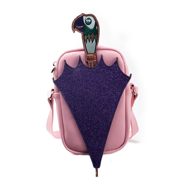 DISNEY Mary Poppins Glitter Umbrella Shaped Shoulder Bag with Shoulder Strap, Female, Pink/Purple (LB063182DNY)