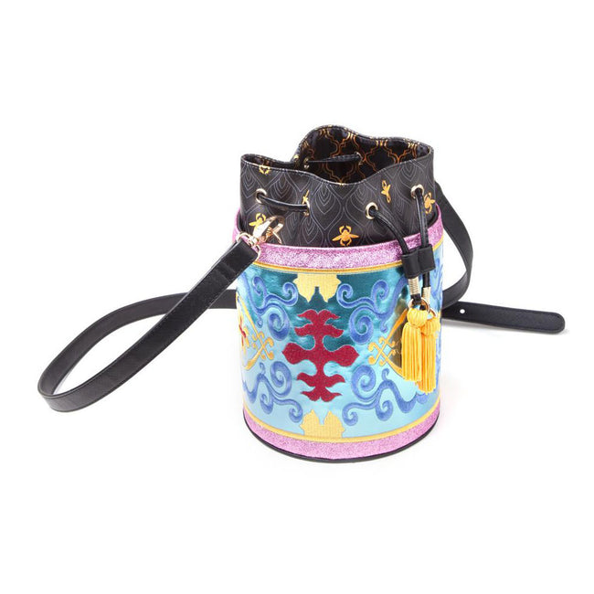 DISNEY Aladdin Magic Carpet Glitter Drawstring Bucket Bag, Female, Multi-colour (LB223532ALD)