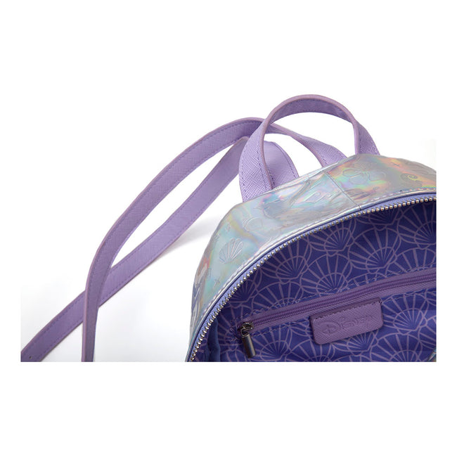 DISNEY The Little Mermaid All-over Debossed Pattern Shimmer Print Ladies Backpack, Female, Multi-colour (MP312507LMR)