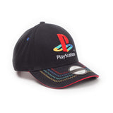 SONY Playstation Embroidered Retro Logo Adjustable Cap, Unisex, Black/Red (BA271584SNY)