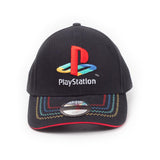 SONY Playstation Embroidered Retro Logo Adjustable Cap, Unisex, Black/Red (BA271584SNY)