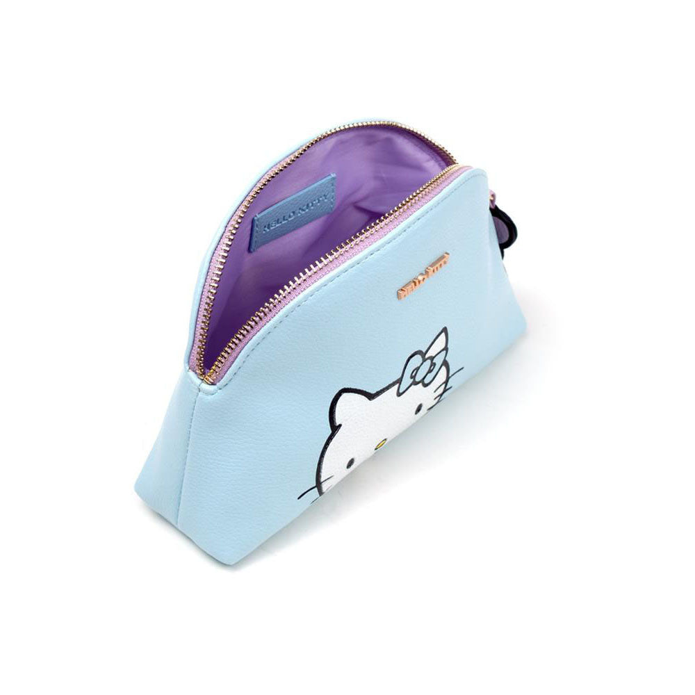 HELLO KITTY Zipped Ladies Makeup Bag, Female, Blue/Pink (CB232482HKT)