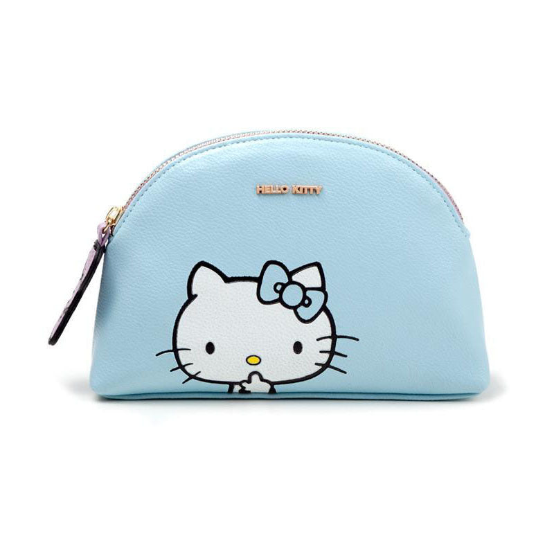 HELLO KITTY Zipped Ladies Makeup Bag, Female, Blue/Pink (CB232482HKT)