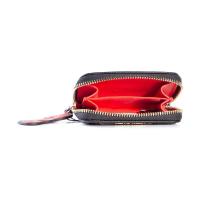 HELLO KITTY Ladies Zip Around Coin Purse, Female, Black/Red
