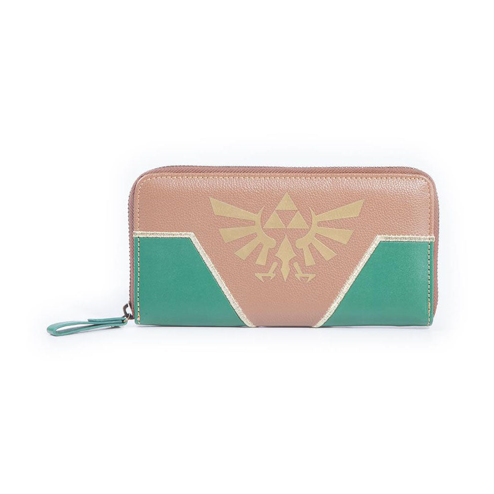 NINTENDO Legend of Zelda Gold Hyrule Zip Around Purse, Female