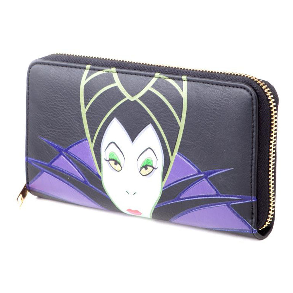 DISNEY Maleficent 2 Maleficent Character Face Zip-around Wallet Purse
