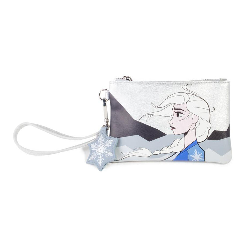 DISNEY Frozen 2 Elsa Zipped Coin Purse with Wrist Strap, Female, White (MW646620DNY)