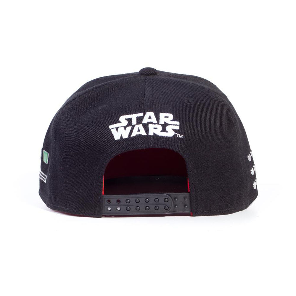 STAR WARS A New Hope Darth Vader Suit Buttons Snapback Baseball Cap, Unisex, Black