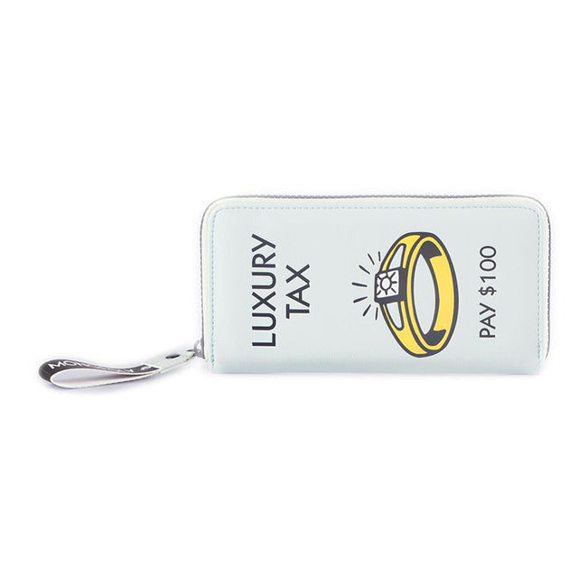 HASBRO Monopoly Luxury Tax Zip-Around Purse Wallet with Wrist Strap