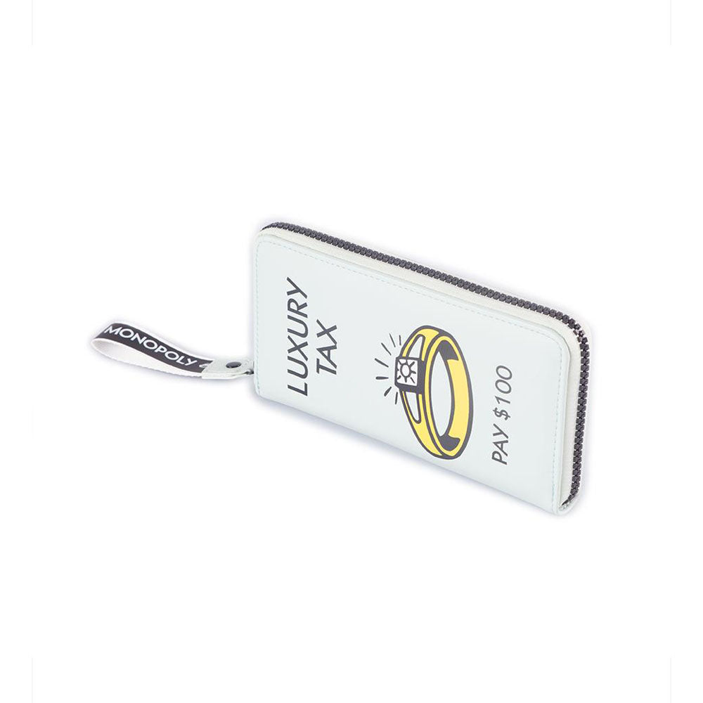 HASBRO Monopoly Luxury Tax Zip-Around Purse Wallet with Wrist Strap