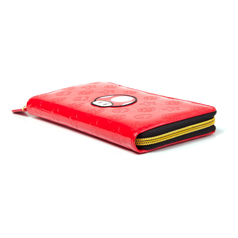 NINTENDO Super Mario Bros. Red Mushroom All-around Zipper Purse Wallet