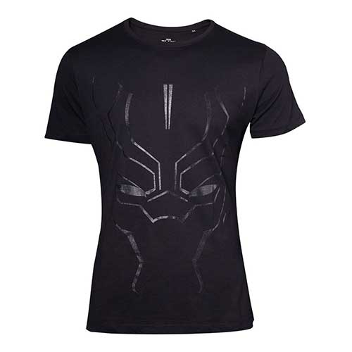 Black Panther Black on Black Face T-Shirt