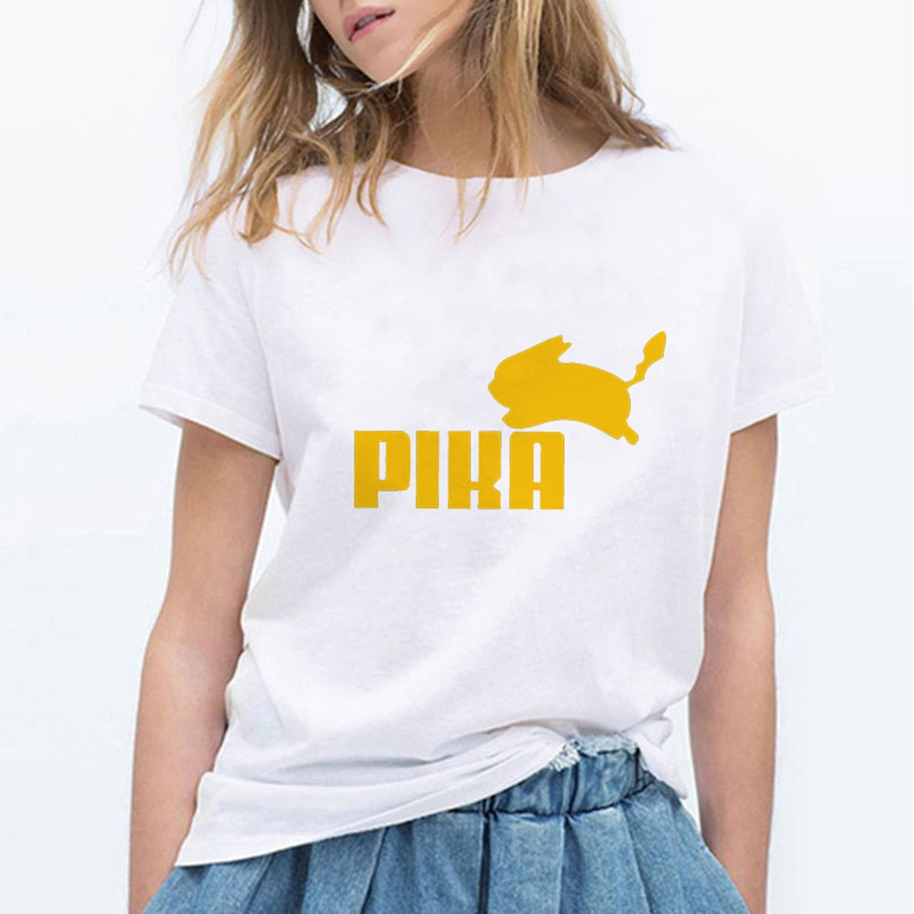 Women T Shirts Pokemon Puma Pika