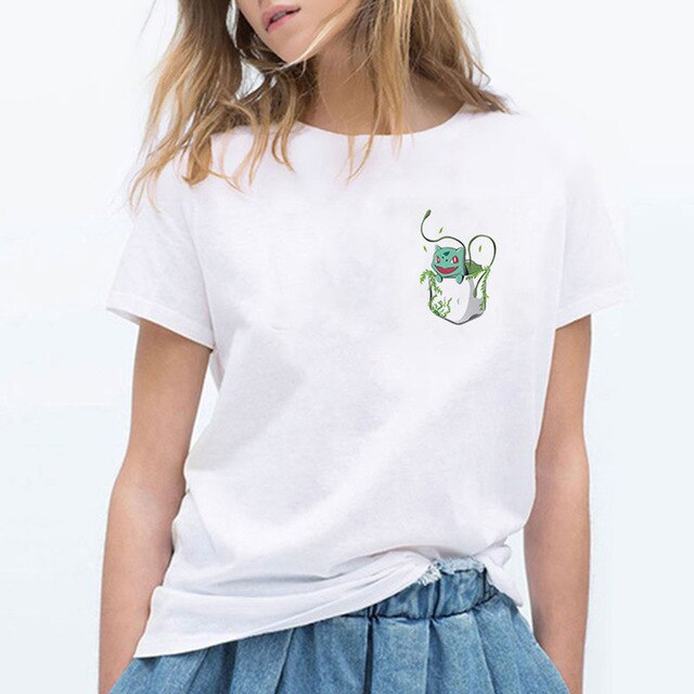 Women T Shirts Pokemon Puma Pika