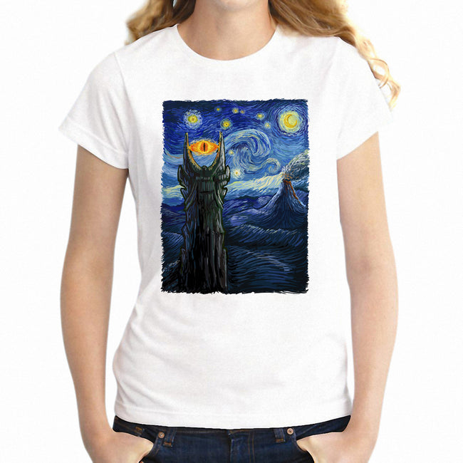 Lord of The Ring The Starry Night Van Goah Crossover Tee