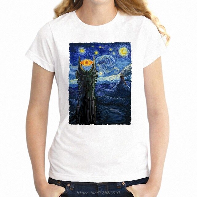 Lord of The Ring The Starry Night Van Goah Crossover Tee