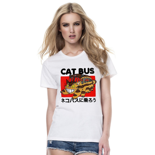 Studio Ghibli Neighbour Totoro Ride The Cat Bus  Tee