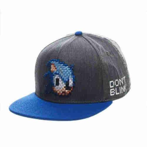 Sonic Sega Pixel Face Black Snapback